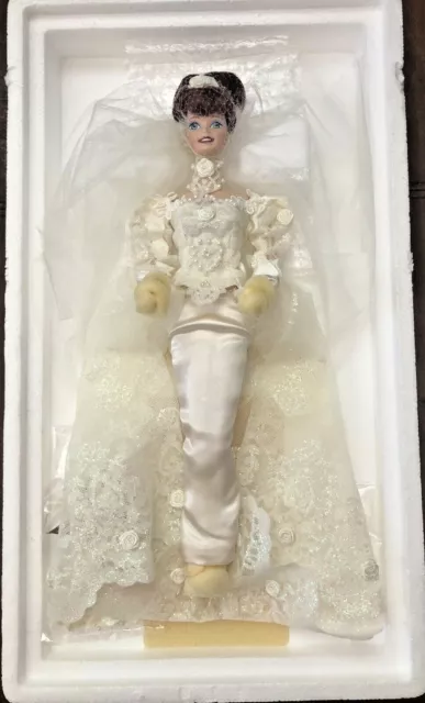 NEW Porcelain Bisque Romantic Rose Bride Barbie Doll Collectors