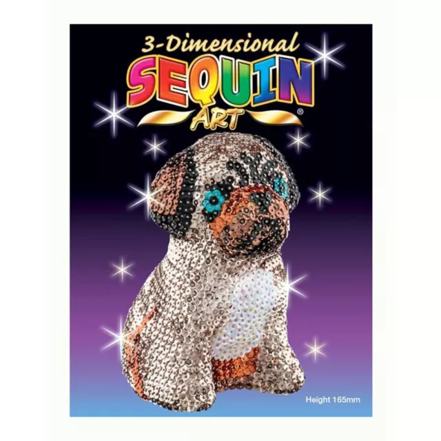 Sequin Art 3D LILY PUG Craft Project