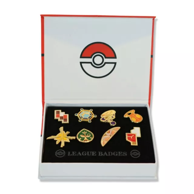 Pokemon Cartoon Anime All 8 Kalos Gym Badges Gen. 6 for Cosplay - Collector Box