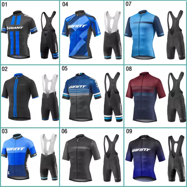 Fahrrad Trikot Set Herren Radtrikot Kurzarm Team Trikot Set 4D Gel Trägerhose