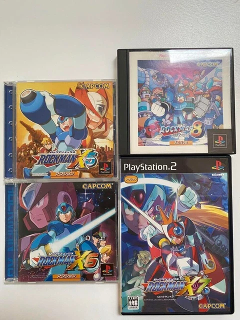 PS1 Rockman X5 X6 8 Metal Heroes PS2 X7 set of 4 Japan Megaman Used Good