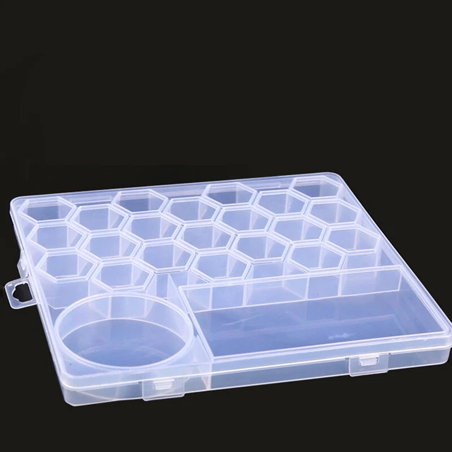 Griglie in plastica 21 + 2 griglie scatola portaoggetti con tappo per perline gioielli nail art deco Y4