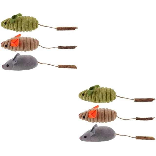 6 PIEZAS Juguete para gatos Catnip Toys Juguete para ratón Catnip Toys para gatitos