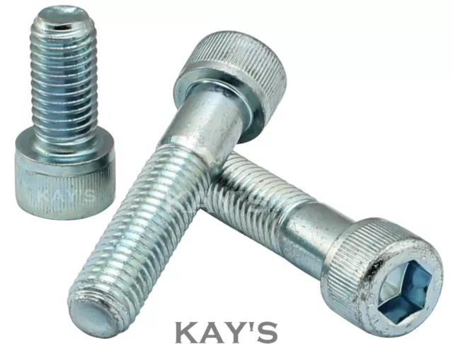 M8 Cap Screws Hexagon Socket Head Allen Key Bolts High Tensile 12.9 Zinc Plated