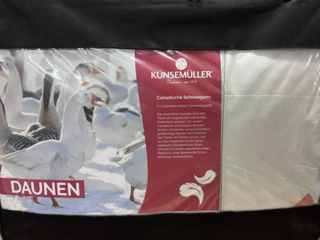Künsemüller Daunendecke Canadische Schneegans 135x200 cm 620g - Neu in OVP