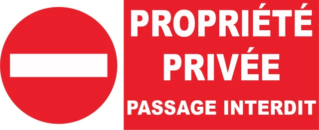 AUA SIGNALETIQUE - Panneau Propriété Privée Accès Interdit - 200 mm
