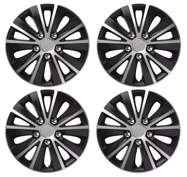 4 x Wheel Trims Hub Caps 15" Covers fits Peugeot 106 107 108 206 207 208