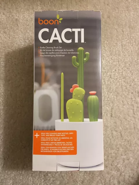 Boon CACTI Bottle Cleaning Brush Set 4 unique brushes & 1 vase