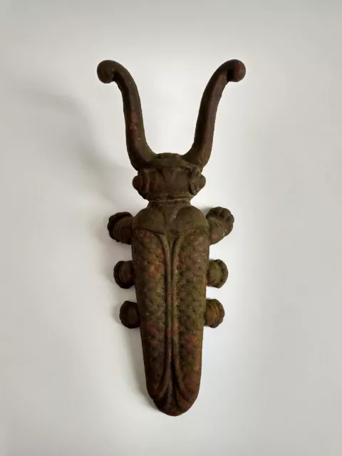 Antique Vintage Cast Iron Beetle Door Stop Shoe Remover Bug Boot Jack Scraper Antique Vintage Cast Iron Beetle Door Stop Shoe Remover Bug Boot Jack Scraper