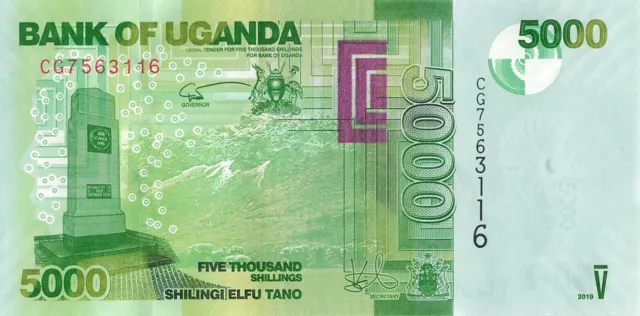 Uganda 5000 Shillings 2019 UNC