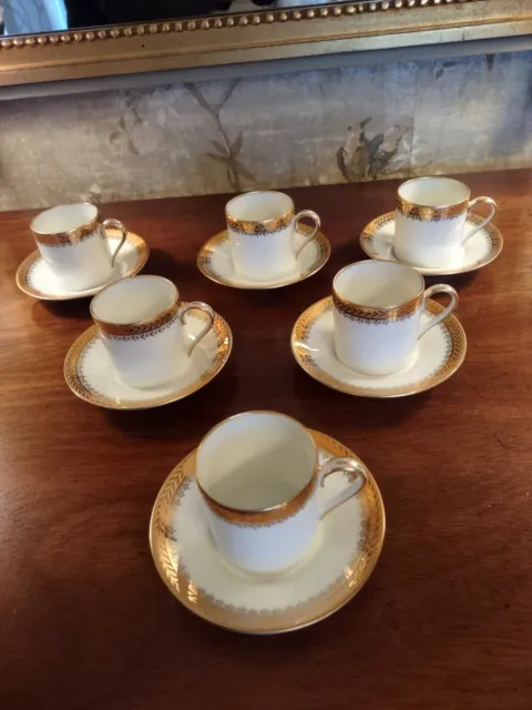 Set of 6 Limoges Demitasse Cups/Saucers