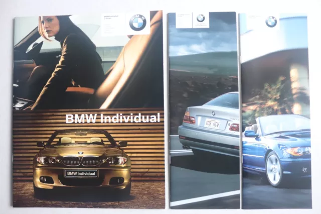 BMW Individual 3 Series UK Market Sales Brochure 2003 Convertible & Coupe Price