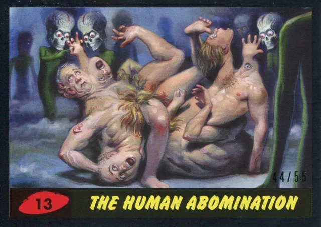 Mars Attacks The Revenge Black [55] Base Card #13 The Human Abomination