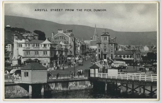 ARGYLL & BUTE Dunoon Argyll Street from the Pier Vintage Postcard E11