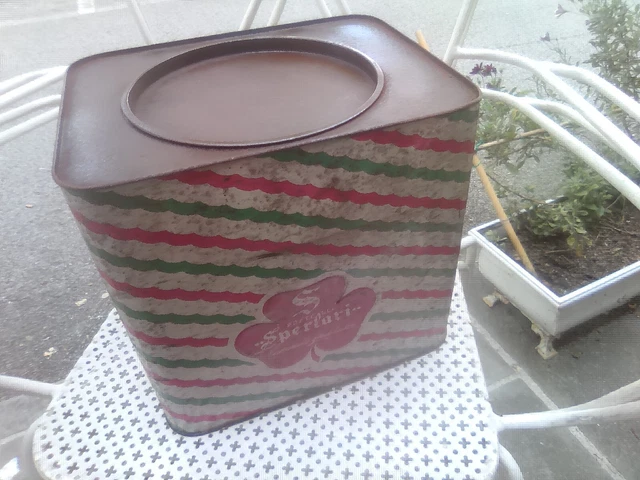 Sperlari Scatola Di Latta Vintage Modernariato Grosse Dimensioni