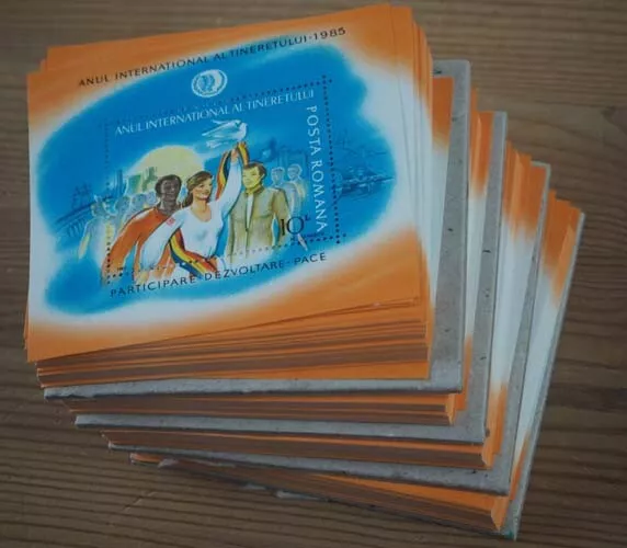 1985 Rumänien; 400 Blocks Jahr der Jugend, postfrisch/MNH, Bl. 214, ME 1000,-