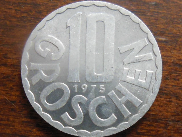 1975 Austria Ten (10) Groschen Coin