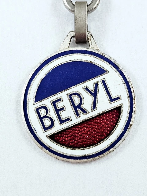 Ancien Porte-clés Antar émaillé Des Années 60 – Publicité Vintage Lyon – Métal Bleu Blanc Rouge