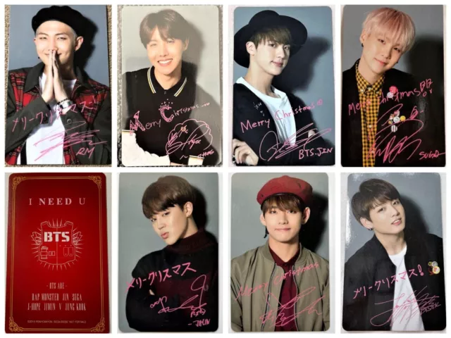 bts i need u 会場限定 ポニキャ クリスマス ジョングク トレカ BTS JAPANESE I NEED U OFFICIAL Photocard Rm Jin J-hope Jimin