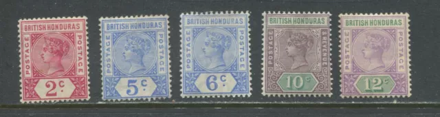 British Honduras QV 1891-95 various 2 cents to 12 cents mint o.g. hinged