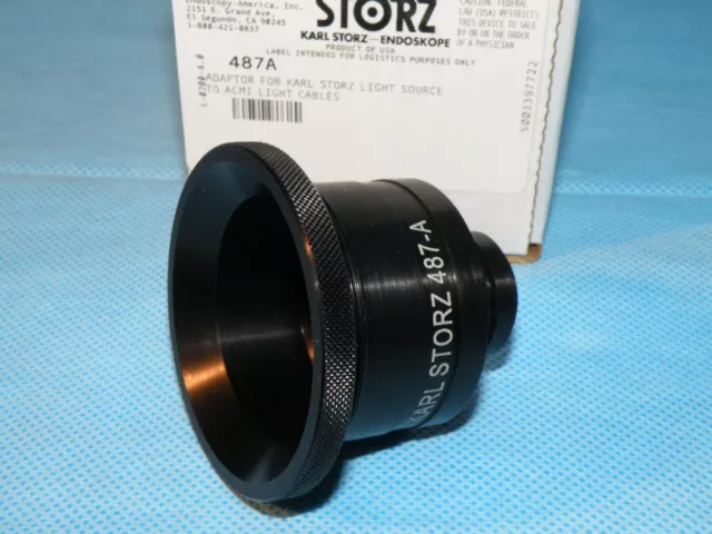 Storz light source adapter for connecting ACMI fiber light cables, 487A