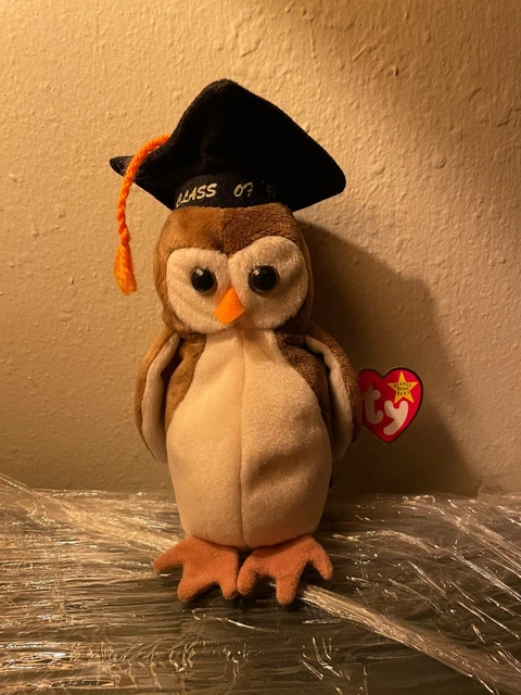 Ty Beanie Babies - Wise The Graduation Owl WITH ERRORS