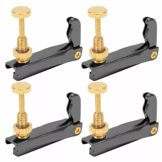 Adore Pro Cello Fine Tuners - 4 pcs Black String Adjuster for 3/4 and 4/4 Cello