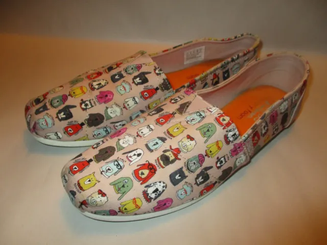 BOBS for Dogs Skechers Memory Foam Womens 11 Dog Print Fabric Loafers w/ Spot