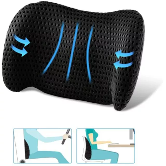 Lumbar Support Pillow For Office Chair Ergonomic Memory Foam For Low Back Pain