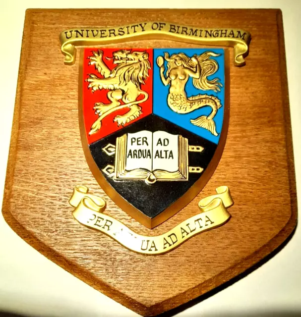 Beautifully Hand Restored University of Birmingham Mess Plaque or Shield