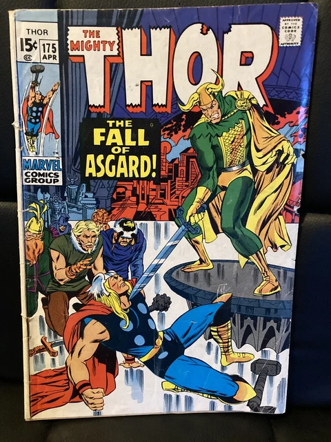 The Mighty Thor Comic Book #175 April 1970, Marvel Loki Jack Kirby Stan Lee MCU