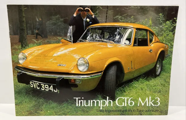 1972 Triumph GT6 Mk3 Vintage Original Car Sales Brochure Catalog