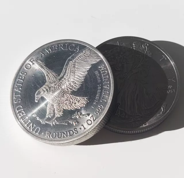 1 oncia lingotti di titanio argento Eagle Walking Liberty - 1 oz 999 moneta lingotti di titanio!!