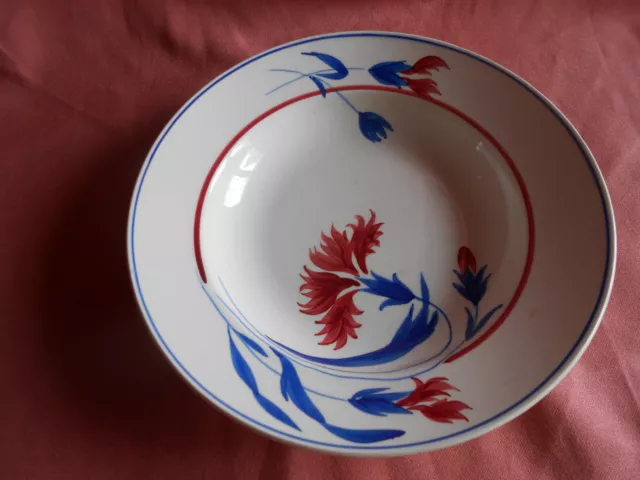 Assiette Creuse Décorative Peinte à la main LUNÉVILLE Numérotée