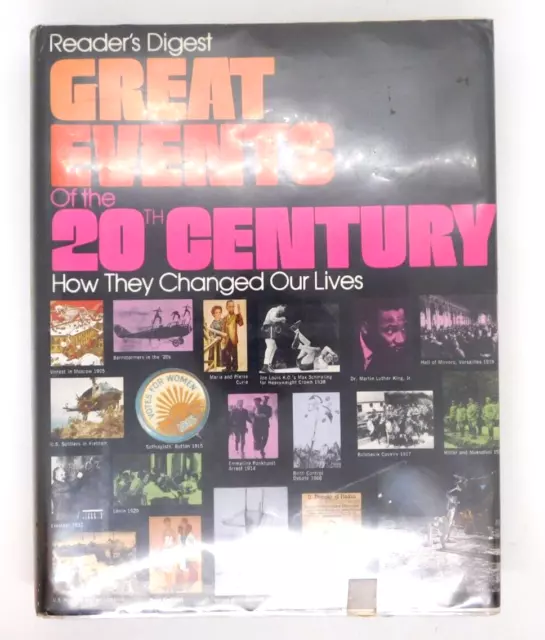 Book Great Events of the 20th Century Readers Digest 1977 Dust Jacket