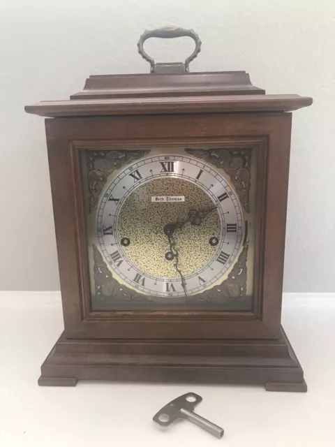 Seth Thomas Mantle Clock A403-003 Westminster W/ Key Needs Repair PLEASE READ