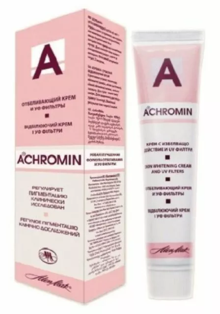 Achromin Crema Blanqueadora Piel Cuerpo Cuello Mano Aligerar Parches...