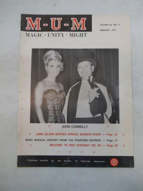 Mum Magazine February 1971 John Connelly Magic Unity Might Magician Vintage