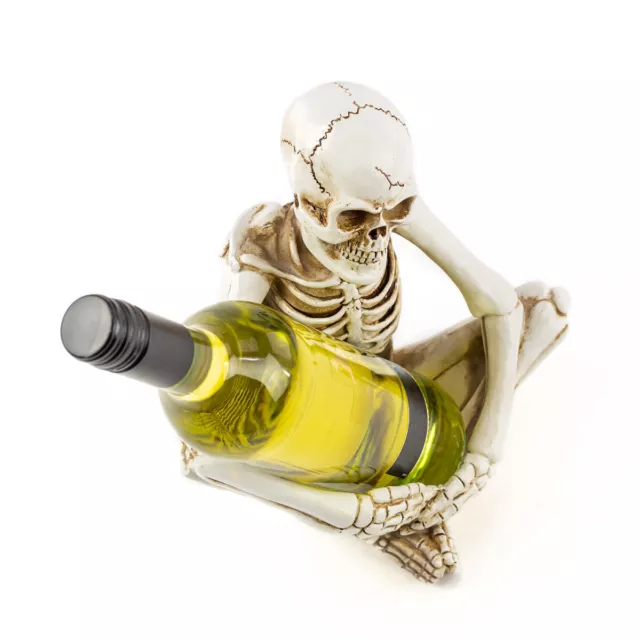 Weinhalter Skelett, Flaschenhalter, Weinständer, Flaschenständer Halloween,H27cm 3