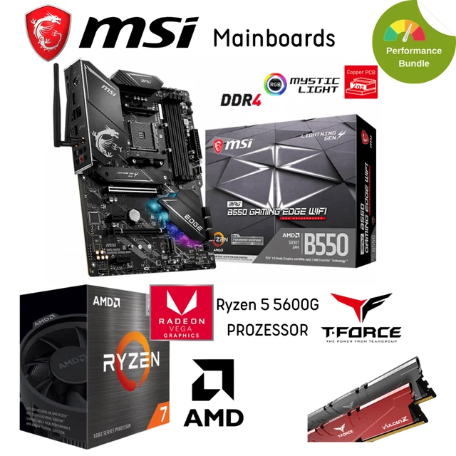 AMD RYZEN 5 5600G Upgrade Kit Bundle with TPM 2.0 MSI Gaming ...