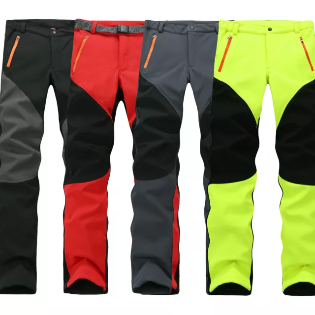 NEW Women Breathable Soft Shell Outdoor Hiking Climbing Fleece Trousers JY04