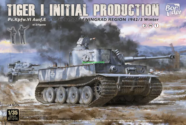 Border BT-014 Tiger I Initial Production s.Pz.Abt.502 Leningrad Region 1942/43