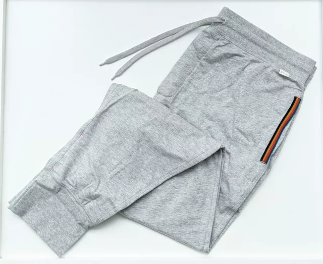 Paul Smith Lounge Pantaloni Nuovo con Etichetta Grigio Artista Righe Tasca Bordo