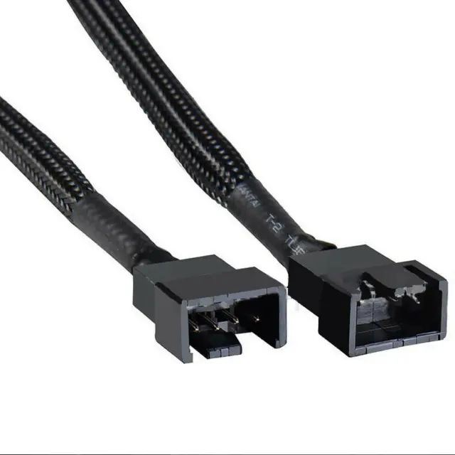 3/4 Pin PWM To Dual PWM Power Y-Splitter Adapter Cable For CPU PC Case Fan 26cm