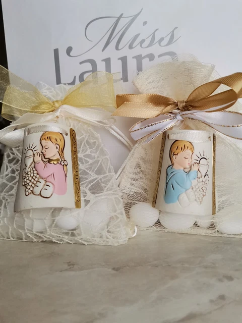 Calendario Perpetuo Per Prima Comunione In Resina | Con Simboli Sacri Calice E Ostia | Alto 12 Cm | Bomboniera Completa E Originale