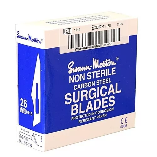 Scalpel Blade #26 Swann Morton (Pack of 100)