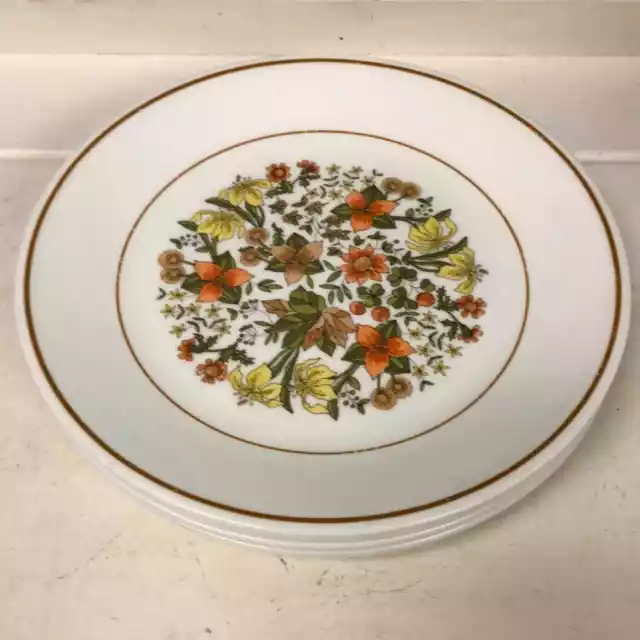 8 Vintage Corelle Indian Summer 8.5" Salad Luncheon Plates Corning Ware