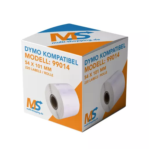 5 x Label Etiketten kompatibel für Dymo 99014  54 x 101 mm - 220 Label S0722430