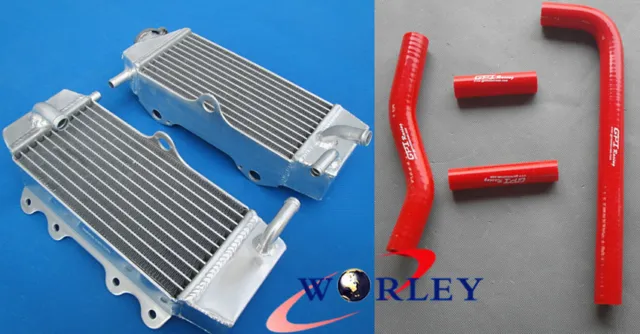 Radiator + White Silicone Hoses for Yamaha YZF250 YZ250F 2001-2005/ WR250F 01-05 2