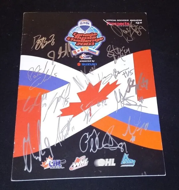 Sidney Crosby Autographed RARE 2003 Canada Russia Challenge Team Signed Program